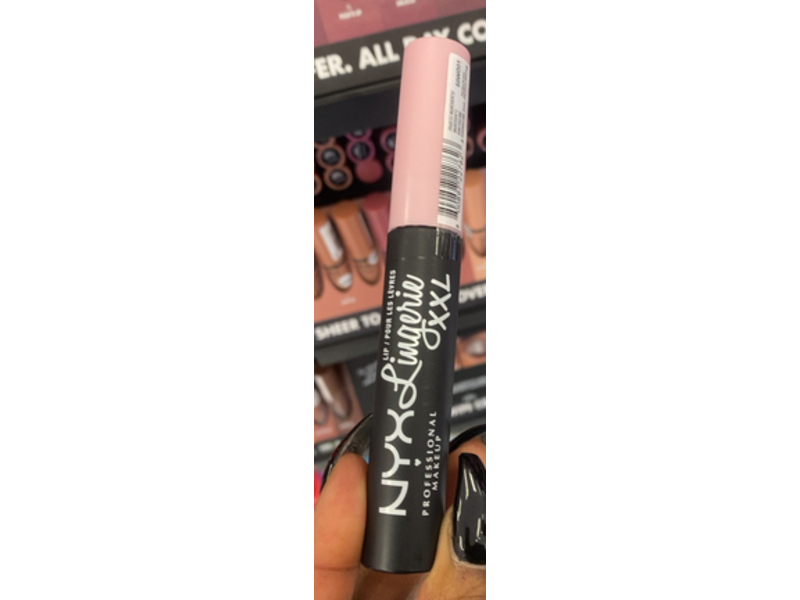 NYX Professional Makeup Lip Lingerie XXL Lipstick, Naughty Noir Black, 0.13 fl oz
