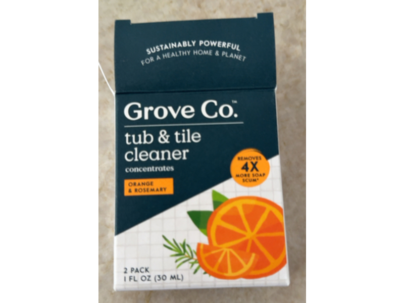 Grove Co. Tub & Tile Cleaner, Orange & Rosemary, 1fl oz/30 mL