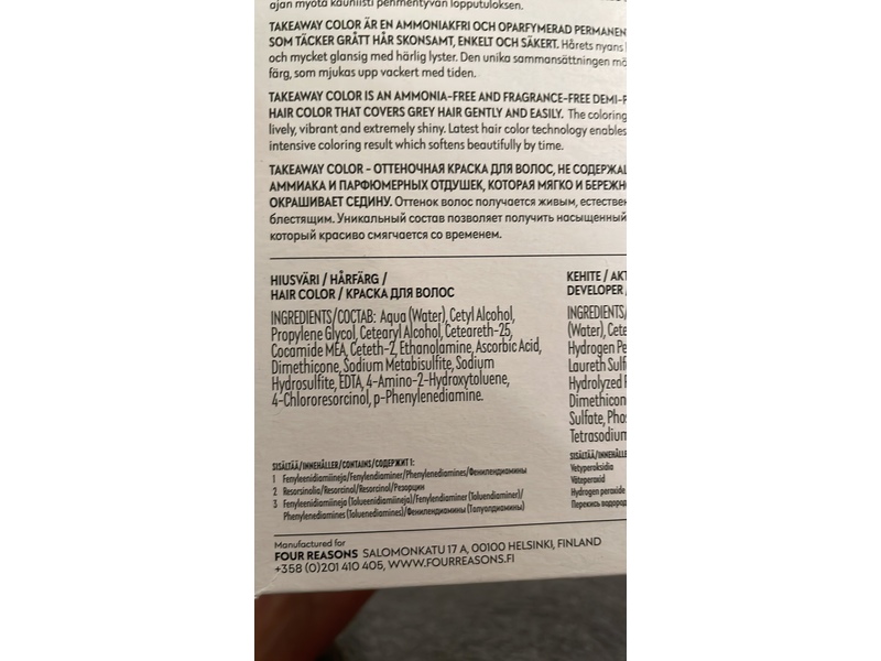 Four Reasons Take Away Color Demi-Permanent Hair Color Kit, Cocoa Bean-5.0 Brown