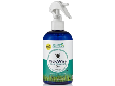 3Moms Organics Tick Wise Insect Repellent Spray, Lemon & Vanilla Scent, 8 fl oz/237 mL