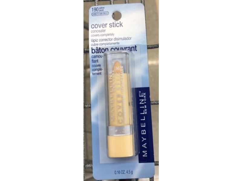 Maybelline Cover Stick Concealer, 190 Yellow, 0.16 oz / 4.5 g