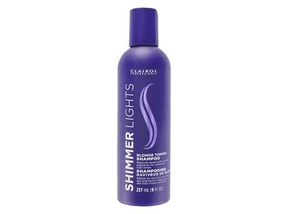 Clairol Professional Shimmer Lights Blonde Toning Shampoo, 8 fl oz/237 mL