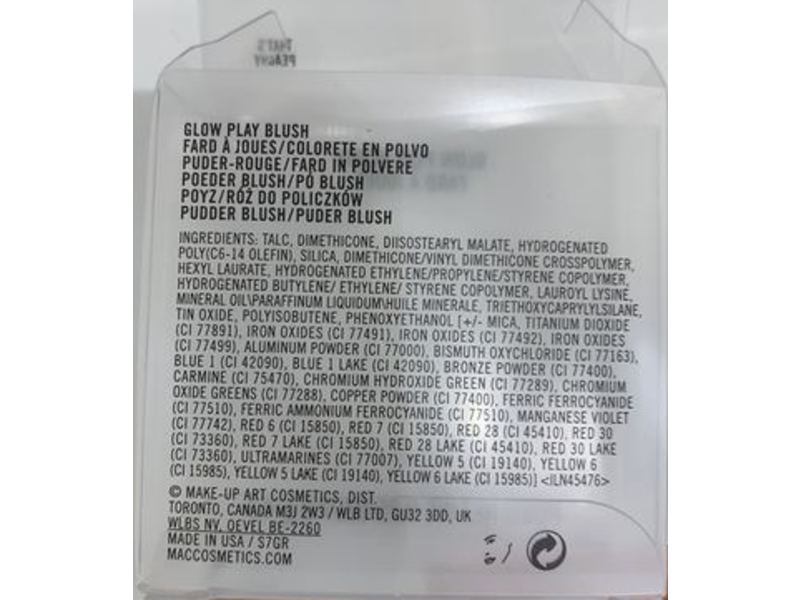 M.A.C Glow Play Blush, That's Peachy, 0.25 oz/7.3 g