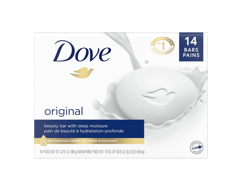 Dove Beauty Bar, Original, 3.75 oz/106 g, Pack Of 14