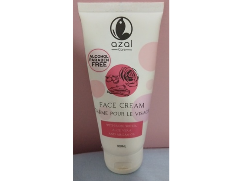 Azal Face Cream, Rose Water + Aloe Vera & Argan Oil, 100 mL