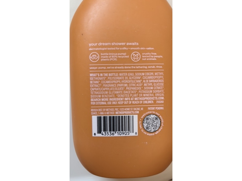 Method Dream Foam Foaming Body Wash, Vetiver + Amber, 13.5 fl oz/399 mL