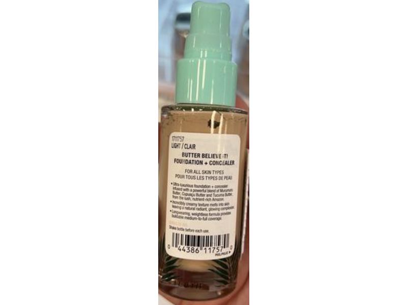 Physicians Formula Butter Believe It! Foundation + Concealer, Light, 1 fl oz/30 mL