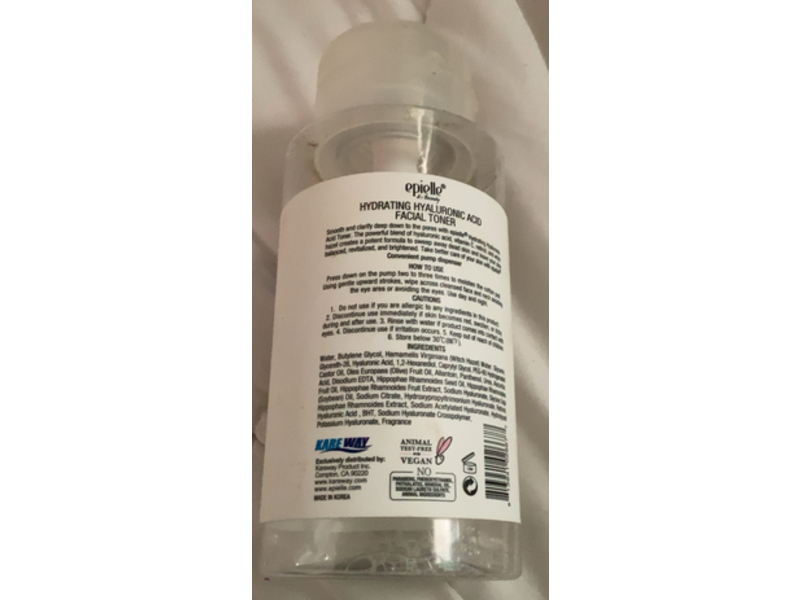 Epielle Hydrating Hyaluronic Acid Facial Toner, 9.7 fl oz/290 mL