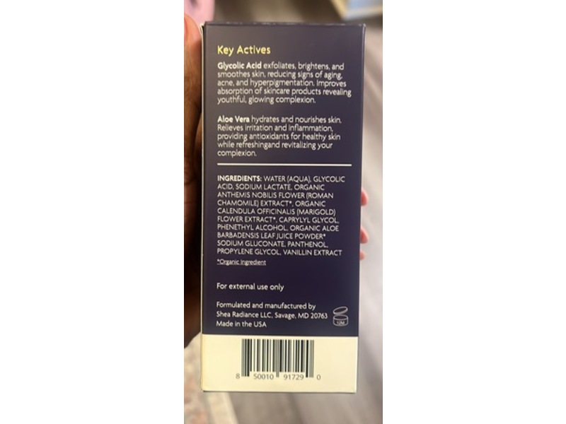 Shea Radiance Exfoliating Glycolic Solution, 6.4 oz