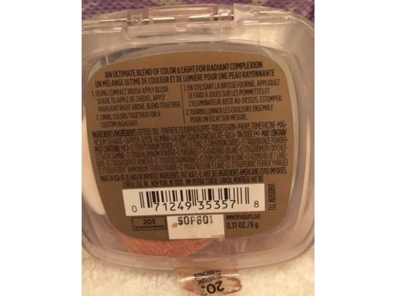 L'Oreal Paris Visible Lift Radiance Cheek Duo, 203, 0.31 oz/9 g