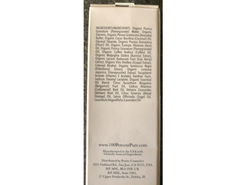 100 % Pure Organic Super Fruit Oil Nourishing Eye Cream, 0.5 fl oz/15 mL