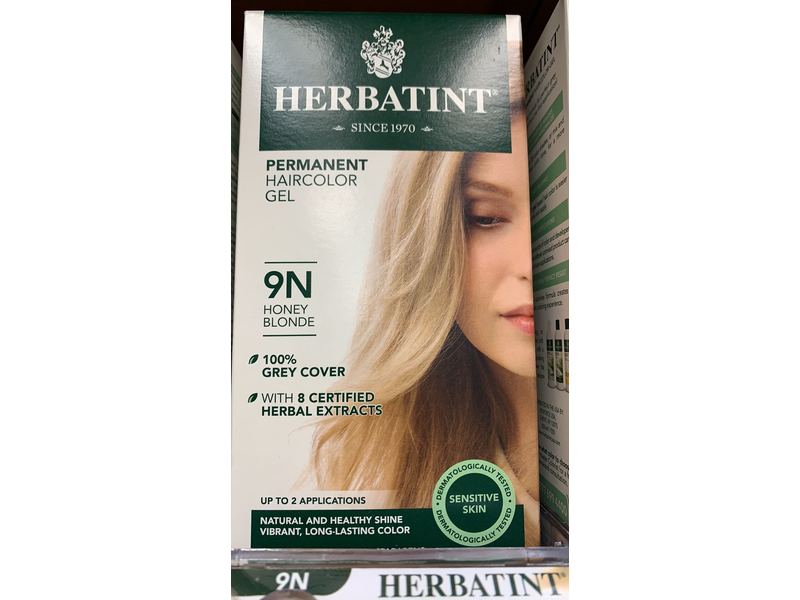 Herbatint Permanent HairColor Gel, 9N Honey Blonde, 4.56 fl oz/135 mL