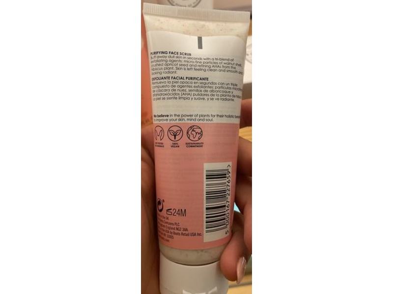 Botanics All Bright Purifying Face Scrub, Hibiscus, 2.5 fl oz/75 mL