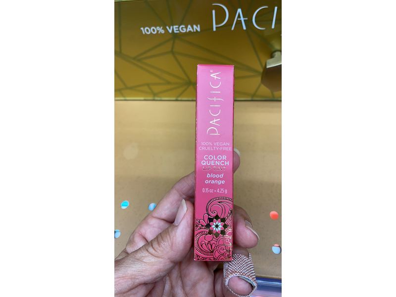 PACIFICA Color Quench Lip Tint, Blood Orange, 0.15 Ounce,1 Count
