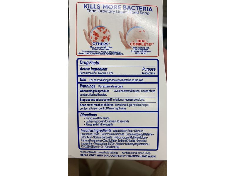 Dial Complete Foaming Antibacterial Hand Wash, White Tea, 10 fl oz/296 mL