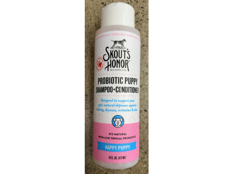 Skout's Honor Probiotic Puppy Shampoo + Conditioner, Happy Puppy, 16 fl oz/473 mL
