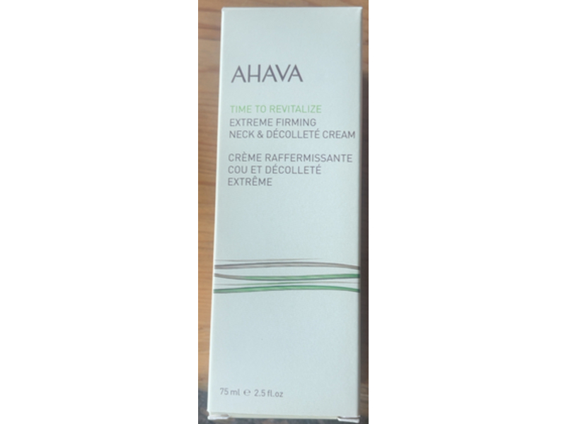 Ahava Time To Revitalize Extreme Firming Neck & Decollete Cream, 2.5 fl oz/75 mL