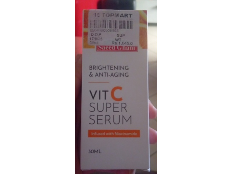 Saeed Ghani Vit C Brightening & Anti-Aging Super Serum, Niacinamide, 30 mL