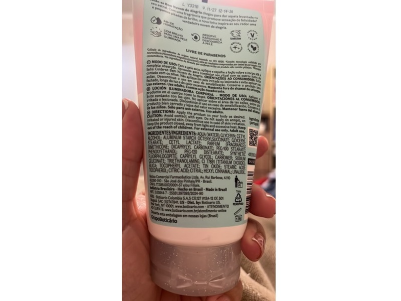 Boticario Brightening Body Lotion, 5 fl oz/150 mL