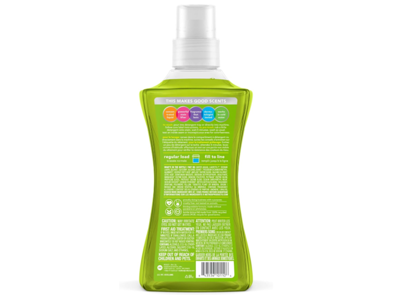 Method Liquid Laundry Detergent, Coconut + Cactus Water, 66 Loads, 53.5 fl oz/1.58 L