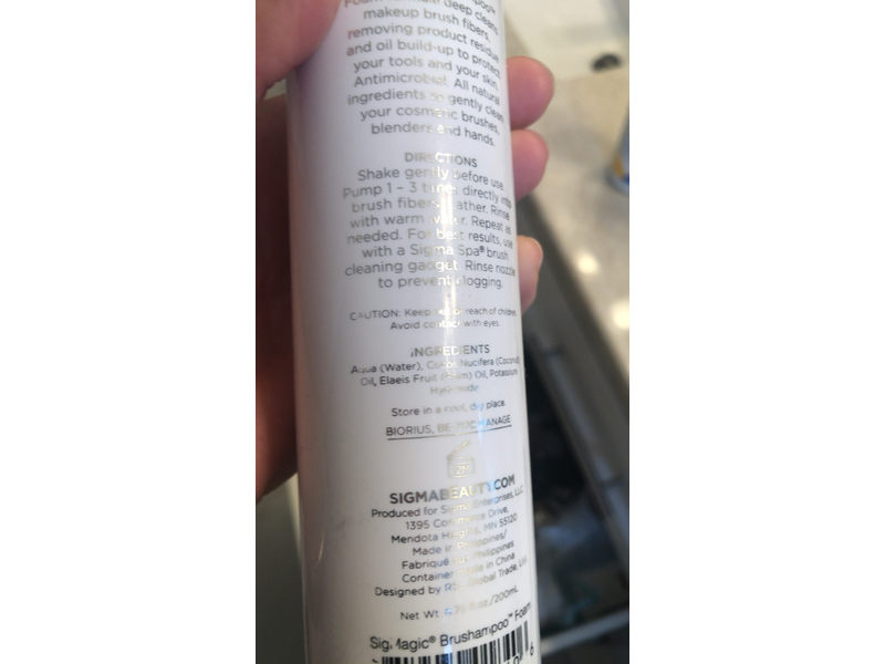 Sigmagic Brush Cleaner, Brushampoo Foam, 6.76 fl oz/200 mL