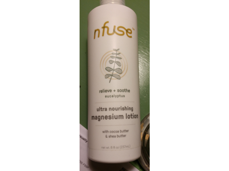 nfuse Magnesium Body Lotion, Cocoa Butter & Shea Butter, 8 oz/237 mL