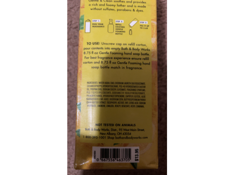 Bath & Body Works Gentle & Clean Foaming Hand Soap, Kitchen Lemon, 32 fl oz/946 mL