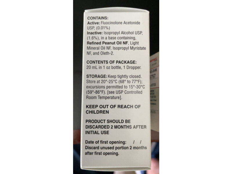 Fluocinolone Acetonide Oil 0.01%, 20 mL, Quagen Pharma (Rx)