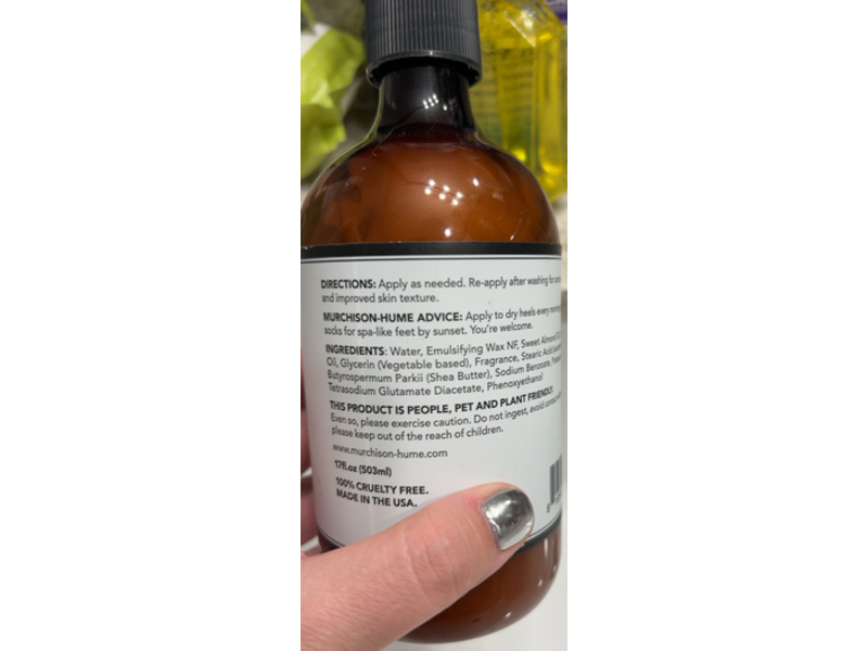 Murchison-Hume Velvet Glove Hand Cream, Australian White Grapefruit, 17 fl oz/503 mL