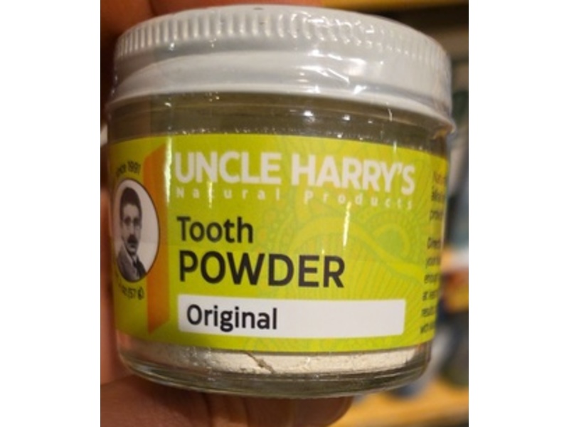 Uncle Harry's All Natural Tooth Powder, Original, 2 oz/57 g