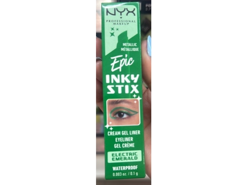 Nyx Epic Inky Stix Cream Gel Eyeliner, 14 Electric Emerald, 0.003 oz/0.1 g