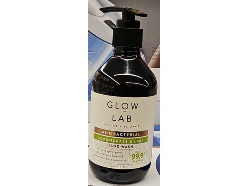 Glow Lab Antibacterial Hand Wash, Lemongrass & Lime, 10.14 fl oz/300 mL