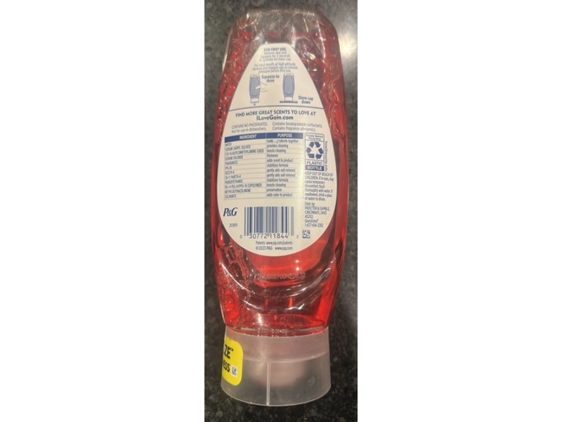 Gain Ultra Clean Dishwashing Liquid, Summer Watermelon, 14.7 fl oz/434 mL