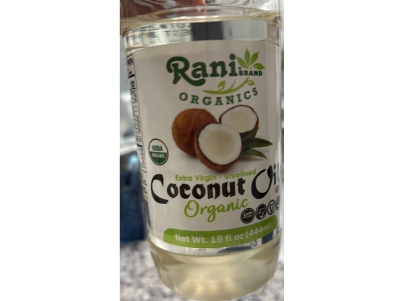 Rani Brand Organics Extra Virgin Unrefined Coconut Oil, 15 fl oz/444 mL