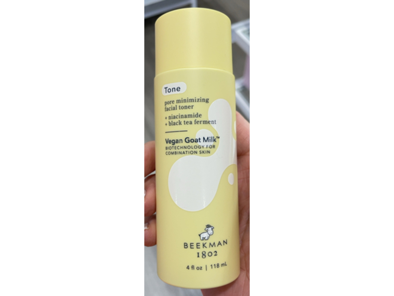 Beekman 1802 Vegan Goat Milk Pore Minimizing Facial Toner, 4 fl oz/118 mL