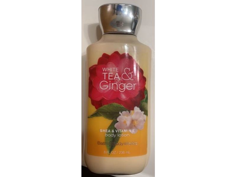 Bath & Body Works White Tea & Ginger Shea & Vitamin E Body Lotion, 8 fl oz/236 mL
