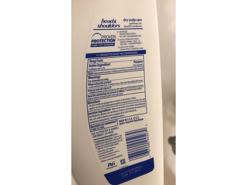 Head & Shoulders Dry Scalp Care Conditioner, 21.9 fl oz/650 mL