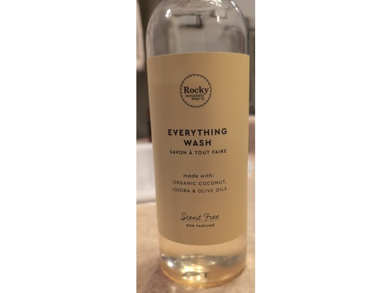 Rocky Mountain Soap Co. Everything Wash, Organic Coconut, Jojoba & Olive Oils, Scent Free, 1 L