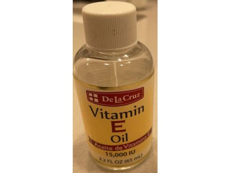 De La Cruz Vitamin E Oil, 2.2 fl oz/65 mL