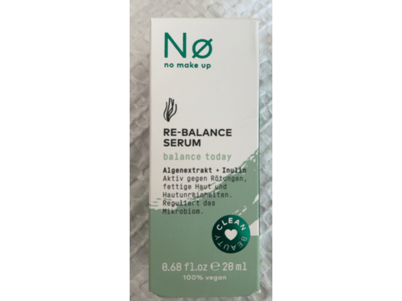 No Make Up Re-Balance Serum, Algenextrakt + Inulin, 0.68 fl oz/20 mL