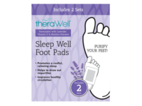 Therawell Sleep Well Foot Pads, Lavender Vitamin E & Bamboo Extracts, 2 Count - thumbnail 1