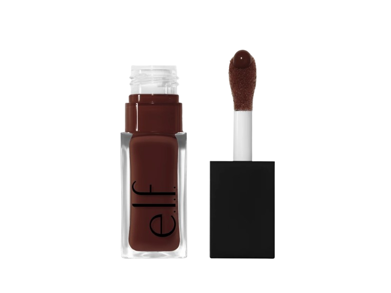e.l.f. Cosmetics Glow Reviver Lip Oil, Hot As Fudge, 0.25 fl oz/7.6 mL