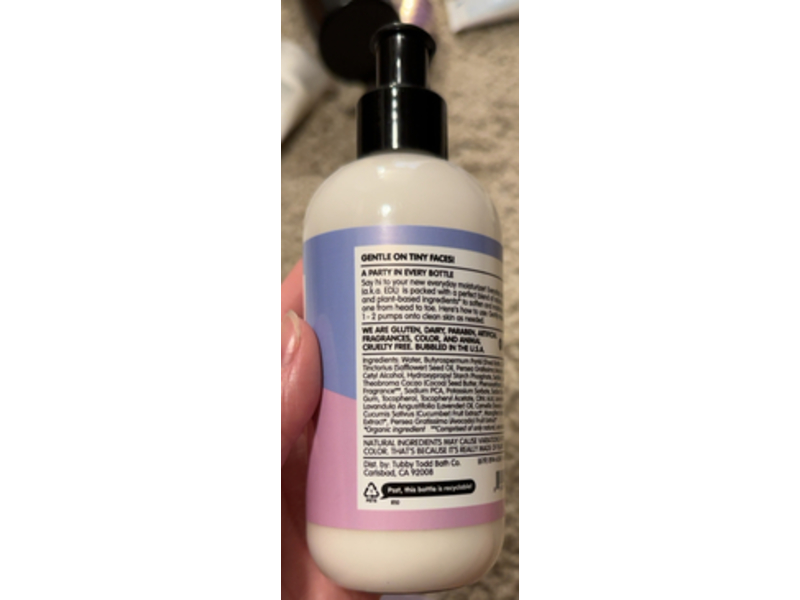 Tubby Todd Bath Co. Everyday Lotion, Lavender + Rosemary, 8.5 oz/240 g