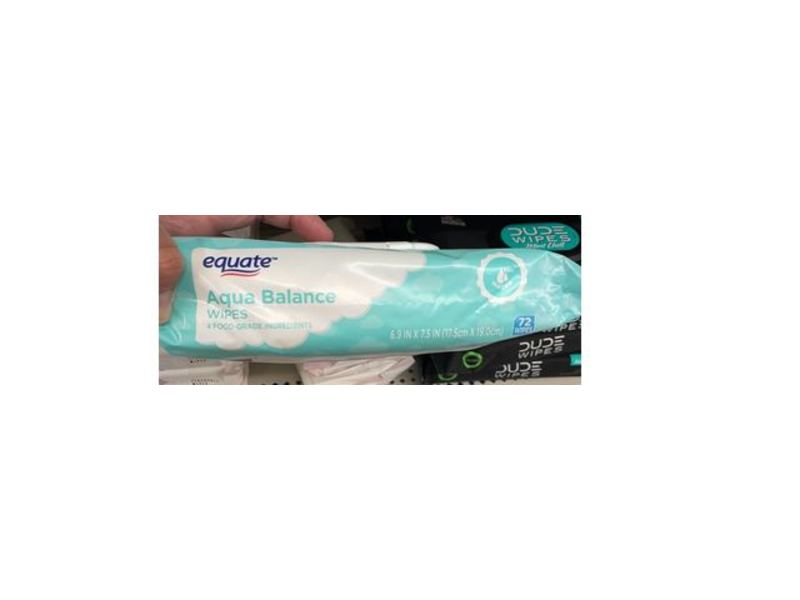 Equate Aqua Balance Wipes, Pure Aloe, 72 Count