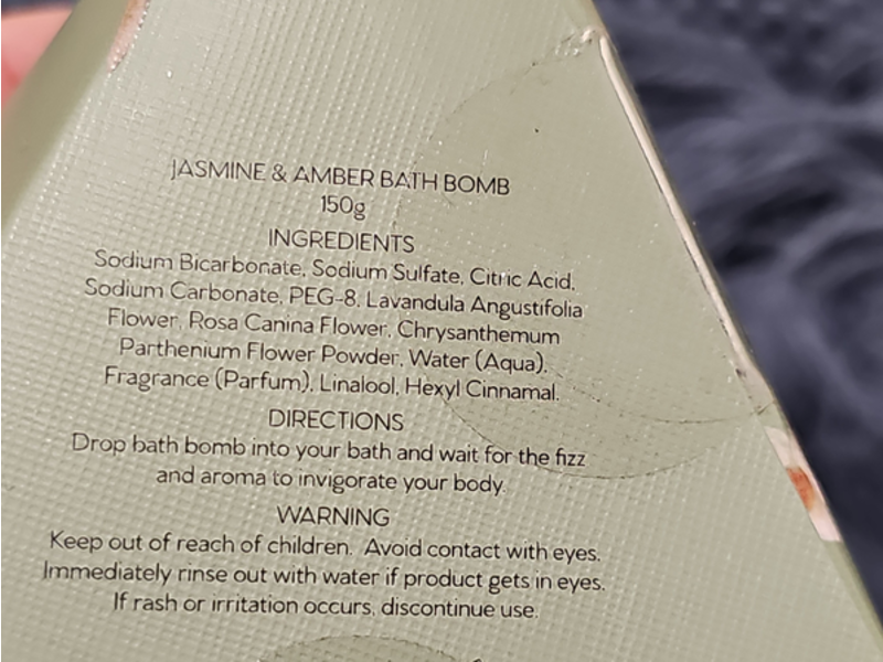 Jasmine & Amber Bath Bomb, 150 g