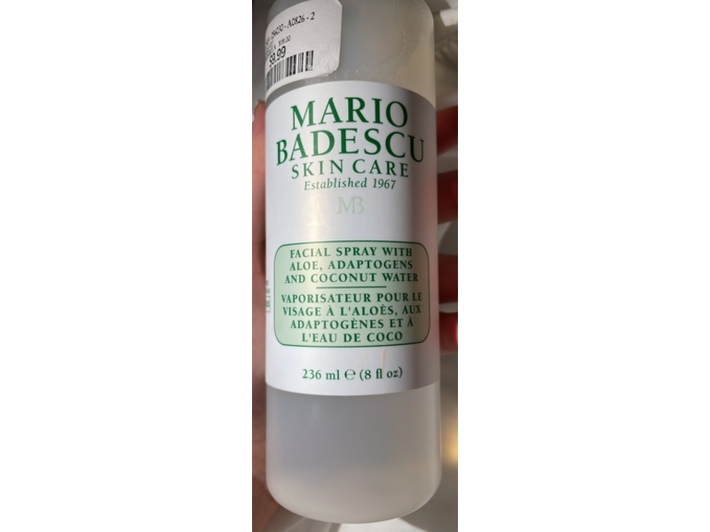 Mario Badescu Skin Care Facial Spray, Aloe + Adaptogens + Coconut Water, 8 fl oz/236 mL