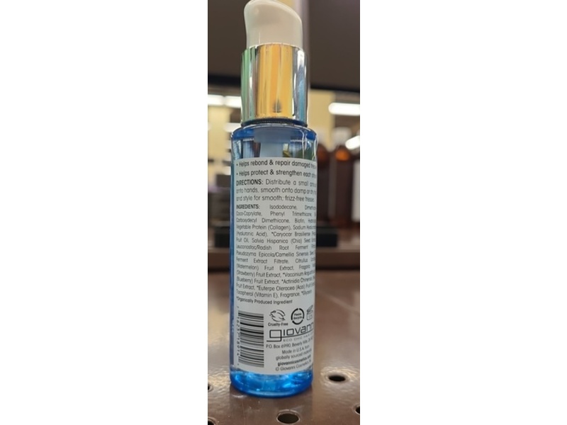 Giovanni Biotin & Collagen Rebonding & Restoring Hair Oil, 1.9 fl oz/59 mL