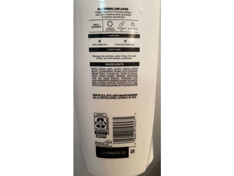 Pantene Pro-V Classic Clean Shampoo, 23.6 fl oz/700 mL