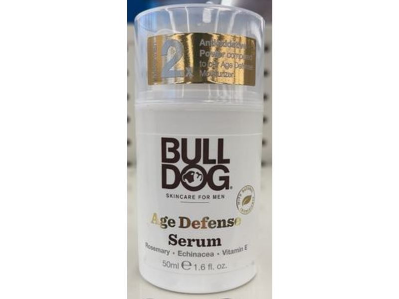 Bull Dog Age Defense Serum, Rosemary, Echinacea, Vitamin E, 1.5 fl oz/50 mL