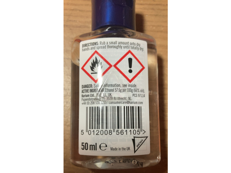 Cuticura Original Anti Bacterial Hand Gel, Crisp & Fresh, 50 mL, Pack of 3